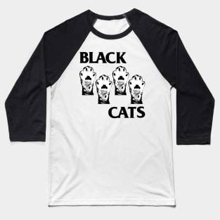 Black Cats - Black Flag parody Baseball T-Shirt